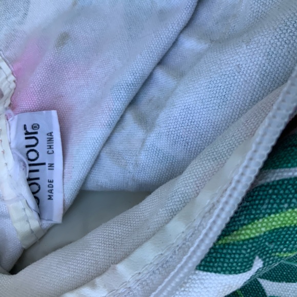 Vintage Bon Jour floral travel bag duffle y2k super cute - Picture 3 of 3